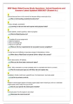 MSF Basic Rider Course Study Questions &vert; Actual Questions&NewLine;and Answers Latest Updated 2026&sol;2027 &lpar;Graded A&plus;&rpar;