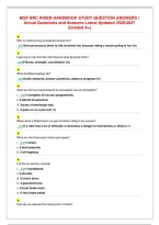 MSF Basic RiderCourse Study Questions &vert; Actual Questions and&NewLine;Answers Latest Updated 2026&sol;2027 &lpar;Graded A&plus;&rpar;