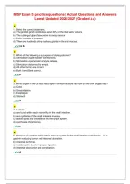 MSF Exam 4 Practice Questions &vert; Actual Questions and Answers&NewLine;Latest Updated 2026&sol;2027 &lpar;Graded A&plus;