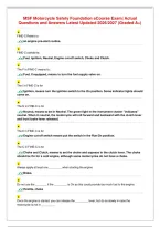 MSF Exam 5 practice questions &vert; Actual Questions and Answers&NewLine;Latest Updated 2026&sol;2027 &lpar;Graded A&plus;&rpar;