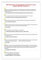 MSF Practice Test &vert; Actual Questions and Answers Latest&NewLine;Updated 2026&sol;2027 &lpar;Graded A&plus;&rpar;
