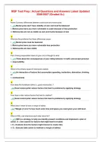 MSF Study Guide &vert; Actual Questions and Answers Latest&NewLine;Updated 2026&sol;2027 &lpar;Graded A&plus;&rpar;