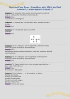Biochem Final Exam &vert; Questions with 100&percnt; Verified&NewLine;Answers &vert; Latest Update 2026&sol;2027&NewLine;