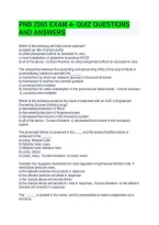PNB 2265 EXAM 4- QUIZ QUESTIONS AND ANSWERS&lpar;GRADED A&rpar;
