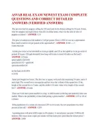 ASVAB REAL EXAM NEWEST EXAM COMPLETE &NewLine;QUESTIONS AND CORRECT DETAILED &NewLine;ANSWERS &lpar;VERIFIED ANSWERS&rpar;