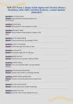 NUR 257 Exam 1 Study Guide Aging and Chronic Illness &vert;&NewLine;Questions with 100&percnt; Verified Answers &vert; Latest Update&NewLine;2026&sol;2027