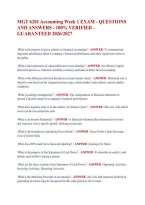 MGT 6201 Accounting Week 1 EXAM - QUESTIONS &NewLine;AND ANSWERS - 100&percnt; VERIFIED &ndash; &NewLine;GUARANTEED 2026&sol;2027
