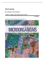 Test Bank for Brock Biology of Microorganisms 16th Edition by Madigan&comma; Bender&comma; Buckley&comma; Sattley&comma; and Stahl &ndash; All Chapters Complete Questions with Verified Answers