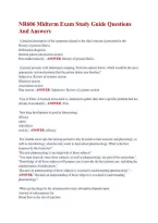 NR606 Midterm Exam Study Guide Questions &NewLine;And Answers