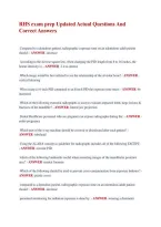 RHS exam prep Updated Actual Questions And &NewLine;Correct Answers