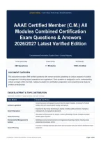 AAAE Certified Member &lpar;C&period;M&period;&rpar; All Modules Combined Certification Exam Questions & Answers 2026&sol;2027 Latest Verified Edition
