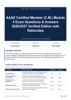 AAAE Certified Member &lpar;C&period;M&period;&rpar; Module 4 Exam Questions & Answers 2026&sol;2027 Verified Edition with Rationales