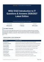 WGU D322 Introduction to IT Questions & Answers 2026&sol;2027 Latest Edition