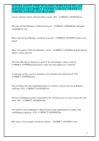 SUFFOLK COUNTY FOOD MANAGERS COURSE EXAM 2025 &vert; ALL QUESTIONS AND CORRECT ANSWERS &vert; ALREADY GRADED A&plus; &vert; VERIFIED ANSWERS &vert; JUST RELEASED&NewLine;