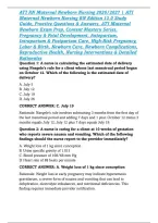 ATI RN Maternal Newborn Nursing 2026&sol;2027 &vert; ATI Maternal Newborn Nursing RN Edition 13&period;0 Study Guide&comma; Practice Questions & Answers&comma; ATI Maternal Newborn Exam Prep&comma; Content Mastery Series&comma; Pregnancy & Fetal Development&comma; Antepartum&comma; Intrapartum & Postpartum