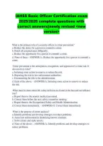 IAHSS Basic Officer Certification exam &NewLine;2025&sol;2026 complete questions with &NewLine;correct answers&vert;&vert;newly revised <new &NewLine;version> 