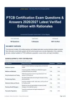 PTCB Certification Exam Questions & Answers 2026&sol;2027 Latest Verified Edition with Rationales