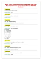 NBCE - Part 1 &sol; Biochemistry&colon; Irene Gold Review &lpar;2026&sol;2027&rpar; &vert;&NewLine;Actual Questions and Answers Latest Updated 2026&sol;2027&NewLine;&lpar;Graded A&plus;&rpar;&NewLine;