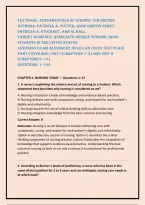Fundamentals of Nursing 9th Edition Comprehensive Test Bank with Complete Practice Questions and Answers Covering Essential Nursing Concepts Clinical Skills Patient Care Nursing Assessment Communication Patient Safety Health Promotion Documentation Infect
