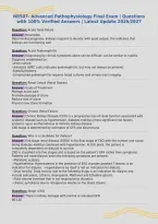 NR507- Advanced Pathophysiology Final Exam &vert; Questions&NewLine;with 100&percnt; Verified Answers &vert; Latest Update 2026&sol;2027