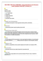 NCC RNC- NIC Exam 2026&sol;2027 &vert; Actual Questions and Answers&NewLine;Latest Updated 2026&sol;2027 &lpar;Graded A&plus;&rpar;