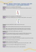 BIO 101 - Module 3 Study Topics &vert; Questions with 100&percnt;&NewLine;Verified Answers &vert; Latest Update 2026&sol;2027