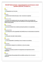 NCCAP National Exam &vert; Actual Questions and Answers Latest&NewLine;Updated 2026&sol;2027 &lpar;Graded A&plus;&rpar;