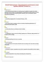 NCCAP National Exam &vert; Actual Questions and Answers Latest&NewLine;Updated 2026&sol;2027 &lpar;Graded A&plus;&rpar;