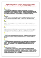 NCCAP National Exam- Activities Director practice &vert; Actual&NewLine;Questions and Answers Latest Updated 2026&sol;2027 &lpar;Graded A&plus;&rpar;