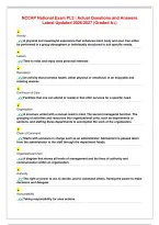 NCCAP National Exam Pt&period;2 &vert; Actual Questions and Answers&NewLine;Latest Updated 2026&sol;2027 &lpar;Graded A&plus;&rpar;