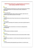 NCCAP National Exam Pt&period;2 &vert; Actual Questions and Answers&NewLine;Latest Updated 2026&sol;2027 &lpar;Graded A&plus;&rpar;&NewLine;