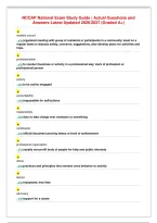 NCCAP National Exam Study Guide &vert; Actual Questions and&NewLine;Answers Latest Updated 2026&sol;2027 &lpar;Graded A&plus;&rpar;&NewLine;