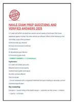 NAVLE EXAM PREP QUESTIONS AND &NewLine;VERIFIED ANSWERS 2025-2026 