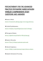 PSYCHOTHERAPY FOR THE ADVANCED&NewLine;PRACTICE PSYCHIATRIC NURSE KATHLEEN&NewLine;WHEELER COMPREHENSIVE STUDY&NewLine;QUESTIONS AND ANSWERS&NewLine;
