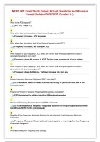 NERC 601 Exam Study Guide &vert; Actual Questions and Answers&NewLine;Latest Updated 2026&sol;2027 &lpar;Graded A&plus;&rpar;