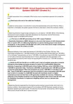 NERC BGLA1 EXAM &vert; Actual Questions and Answers Latest&NewLine;Updated 2026&sol;2027 &lpar;Graded A&plus;&rpar;