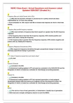 NERC Class Exam &vert; Actual Questions and Answers Latest&NewLine;Updated 2026&sol;2027 &lpar;Graded A&plus;&rpar;