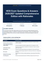 HESI Exam Questions & Answers 2026&sol;2027 Updated Comprehensive Edition with Rationales