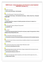 NERC Exam &vert; Actual Questions and Answers Latest Updated&NewLine;2026&sol;2027 &lpar;Graded A&plus;&rpar;&NewLine;