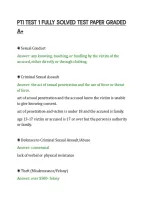 PTI TEST 1 FULLY SOLVED TEST PAPER GRADED&NewLine;A&plus;&NewLine;