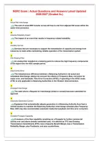 NERC Exam &vert; Actual Questions and Answers Latest Updated&NewLine;2026&sol;2027 &lpar;Graded A&plus;&rpar;