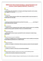 NERC Exam Study Guide Questions &vert; Actual Questions and&NewLine;Answers Latest Updated 2026&sol;2027 &lpar;Graded A&plus;