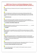 NERC Exam&colon; Resource and Demand Balancing &vert; Actual&NewLine;Questions and Answers Latest Updated 2026&sol;2027 &lpar;Graded A&plus;