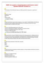 NERC mix question &vert; Actual Questions and Answers Latest&NewLine;Updated 2026&sol;2027 &lpar;Graded A&plus;&rpar;