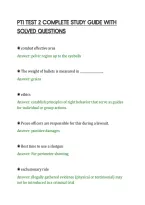 PTI TEST 2 COMPLETE STUDY GUIDE WITH&NewLine;SOLVED QUESTIONS