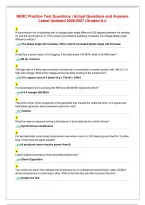 NERC Practice Test Questions &vert; Actual Questions and Answers&NewLine;Latest Updated 2026&sol;2027 &lpar;Graded A&plus;&rpar;