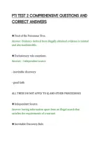 PTI TEST 2 COMPREHENSIVE QUESTIONS AND&NewLine;CORRECT ANSWERS
