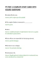 PTI TEST 3 COMPLETE STUDY GUIDE WITH&NewLine;SOLVED QUESTIONS&NewLine;