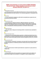 NERC Terms-Glossary of Terms Used in NERC Reliability&NewLine;Standards Exam &vert; Actual Questions and Answers Latest&NewLine;Updated 2026&sol;2027 &lpar;Graded A&plus;&rpar;&NewLine;