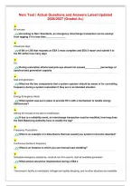 Nerc Test &vert; Actual Questions and Answers Latest Updated&NewLine;2026&sol;2027 &lpar;Graded A&plus;&rpar;